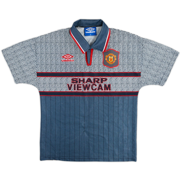 1995-96 Manchester United Away Shirt - 8/10 - (L.Boys)