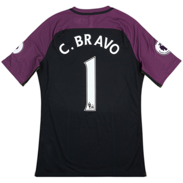 2016-17 Manchester City Match Issue GK Shirt C.Bravo #1