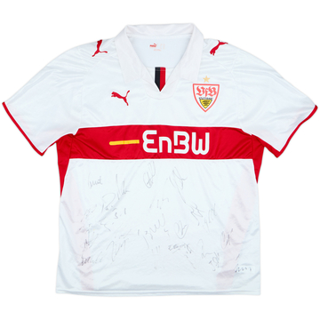 2008-09 Stuttgart Signed Home Shirt Nicki #04 - 4/10 - (XL)