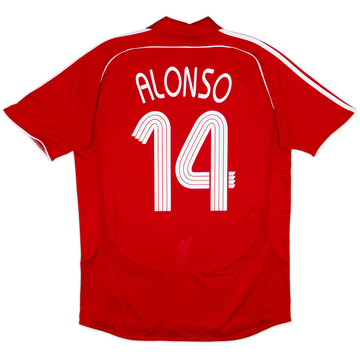 2006-08 Liverpool Player Issue Home Shirt Alonso #14 - 9/10 - (L)