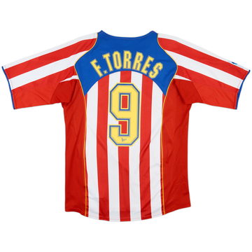 2004-05 Atletico Madrid Home Shirt Torres #9 - 8/10 - (M)