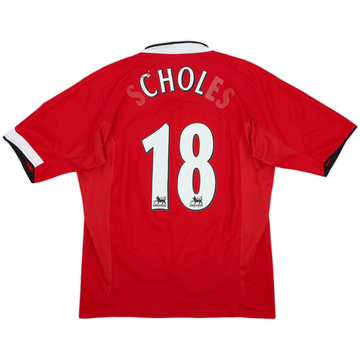 2004-06 Manchester United Home Shirt Scholes #18 - 4/10 - (S)
