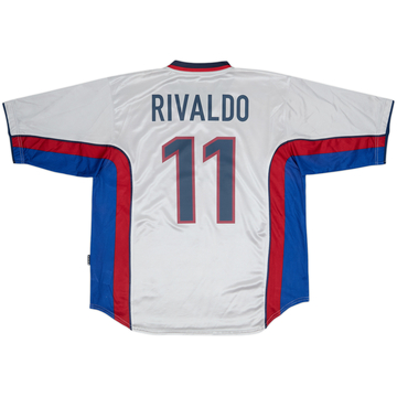 1998-01 Barcelona Away Shirt Rivaldo #11 - 9/10 - (XL)