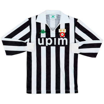 1991-92 Juventus Home L/S Shirt - 8/10 - (S.Boys)