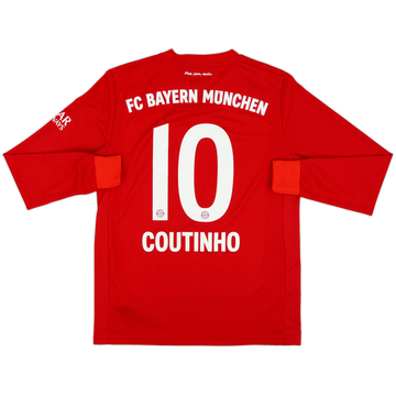2019-20 Bayern Munich Home L/S Shirt Coutinho #10 - 8/10 - (XL.Boys)
