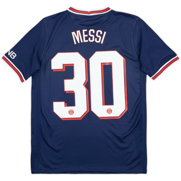 2021-22 Paris Saint-Germain Home Shirt Messi #30 - 7/10 - (XL.Boys)