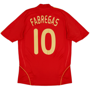 2007-09 Spain Home Shirt Fabregas #10 - 8/10 - (M)