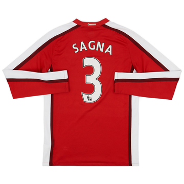 2008-10 Arsenal Home L/S Shirt Sagna #3 - 6/10 - (S)