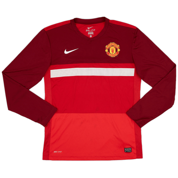 2011-12 Manchester United Nike Training L/S Shirt - 9/10 - (M)