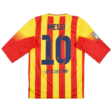 2013-15 Barcelona Away L/S Shirt Messi #10 - 9/10 - (S)