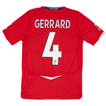 2008-10 England Away Shirt Gerrard #4 - 9/10 - (S)