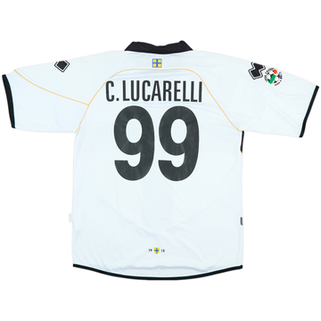 2008-09 Parma Match Issue Home Shirt C. Lucarelli #99
