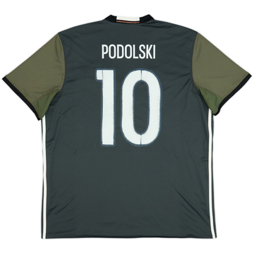 2015-17 Germany Away Shirt Podolski #10 - 8/10 - (XXL)