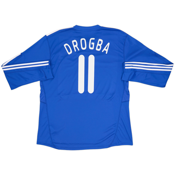 2009-10 Chelsea Home L/S Shirt Drogba #11 - 8/10 - (XL)