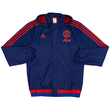 2015-16 Manchester United adidas Hooded Track Jacket - 8/10 - (M)