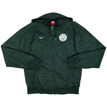 2017-18 Manchester City Nike Hooded Track Jacket - 8/10 - (S)