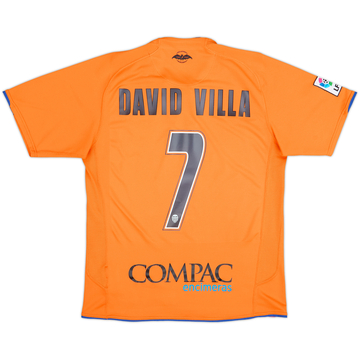 2007-08 Valencia Away Shirt David Villa #7 - 7/10 - (M)