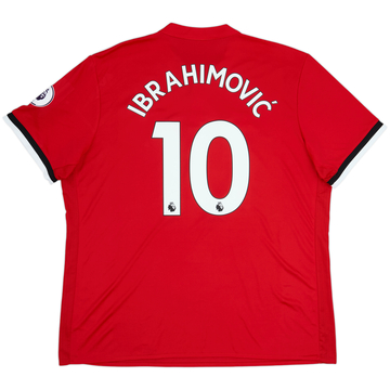 2017-18 Manchester United Home Shirt Ibrahimovic #10 - 9/10 - (XXL)