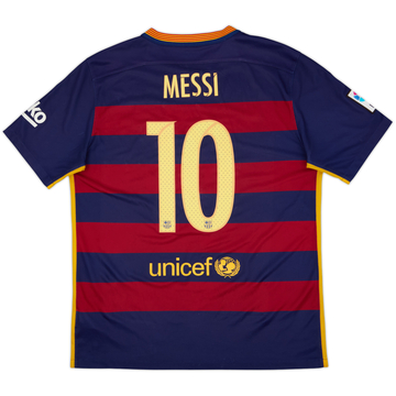 2015-16 Barcelona Home Shirt Messi #10 - 7/10 - (L)