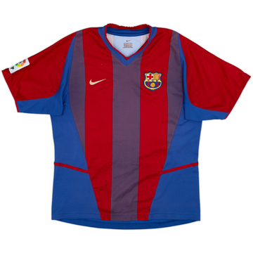 2002-03 Barcelona Home Shirt - 5/10 - (L.Boys)