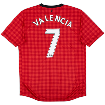 2012-13 Manchester United Home Shirt Valencia #7 - 5/10 - (M)