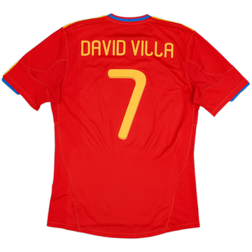 2009-10 Spain Home Shirt David Villa #7 - 6/10 - (L)