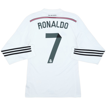 2014-15 Real Madrid Home L/S Shirt Ronaldo #7 - 7/10 - (S)