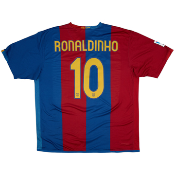 2006-07 Barcelona Home Shirt Ronaldinho #10 - 7/10 - (XXL)