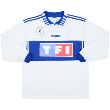 1990s Coupe de France Home L/S Shirt #3 - 6/10 - (XL)
