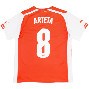 2014-15 Arsenal Home Shirt Arteta #8 - 7/10 - (M)