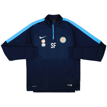 2014-15 Melbourne City Staff Issue Nike 1/4 Zip Drill Top SF - 6/10 - (L)