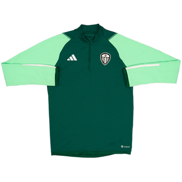 2023-24 Leeds United adidas 1/4 Zip Training Top - 8/10 - (S)