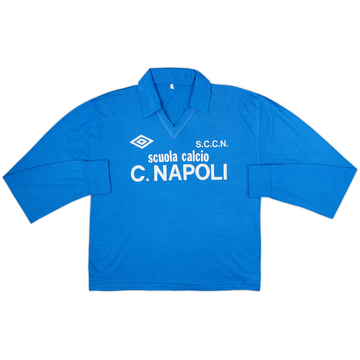 1991-92 Napoli 'Scuola Calcio' Umbro Training L/S Shirt - 4/10 - (L)