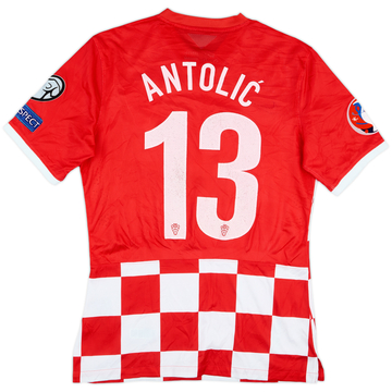 2014-15 Croatia Match Issue European Championship Qualifiers Home Shirt Antolic #13