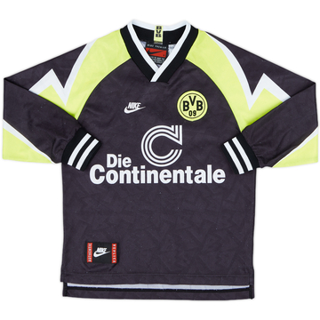 1995-96 Borussia Dortmund Away L/S Shirt - 6/10 - (S.Boys)