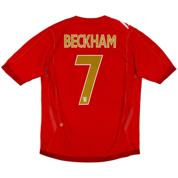 2006-08 England Away Shirt Beckham #7 - 5/10 - (L)