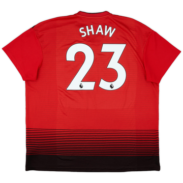 2018-19 Manchester United Home Shirt Shaw #23 - 9/10 - (XXL)