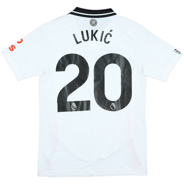 2024-25 Fulham Match Issue Home Shirt Lukic #20