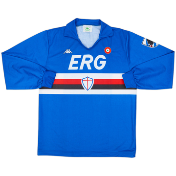 1989-90 Sampdoria Home L/S Shirt - 8/10 - (XL)