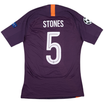 2018-19 Manchester City Player Issue Champions League Third Shirt Stones #5