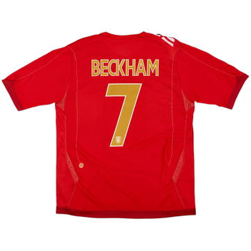 2006-08 England Away Shirt Beckham #7 - 7/10 - (L)