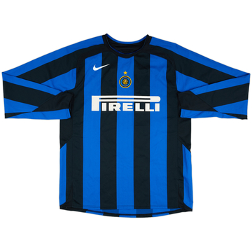 2005-06 Inter Milan Match Issue Home L/S Shirt #16