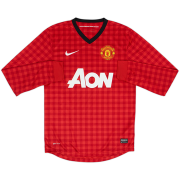 2012-13 Manchester United Home L/S Shirt - 5/10 - (S)