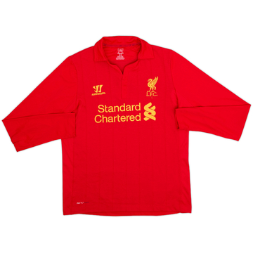 2012-13 Liverpool Home L/S Shirt - 7/10 - (XL.Boys)