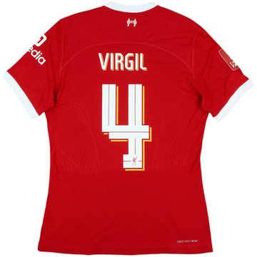 2023-24 Liverpool Match Issue FA Cup Home Shirt Virgil #4