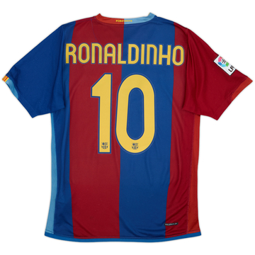 2006-07 Barcelona Home Shirt Ronaldinho #10 - 6/10 - (S)