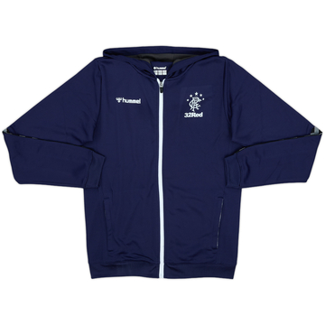 2018-19 Rangers Hummel Hooded Track Top - 10/10 - (XL.Boys)