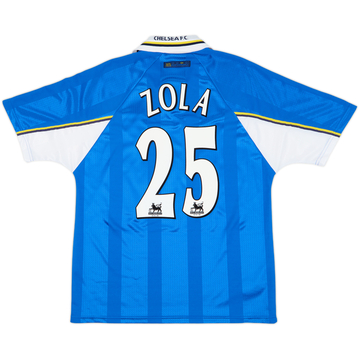 1997-99 Chelsea Home Shirt Zola #25 - 8/10 - (L)