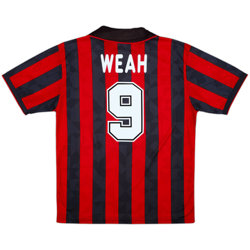 1995-96 AC Milan Home Shirt Weah #9 - 8/10 - (XL)