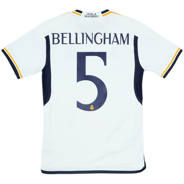 2023-24 Real Madrid Home Shirt Bellingham #5 - 6/10 - (S)
